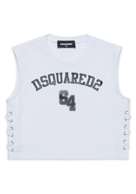 Top Bianco Con Stampa DSQUARED2 KIDS | DQ2814-D004HDQ100